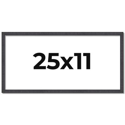 25x11 Frame Brown Solid Wood Picture Frame - Complete Modern Photo