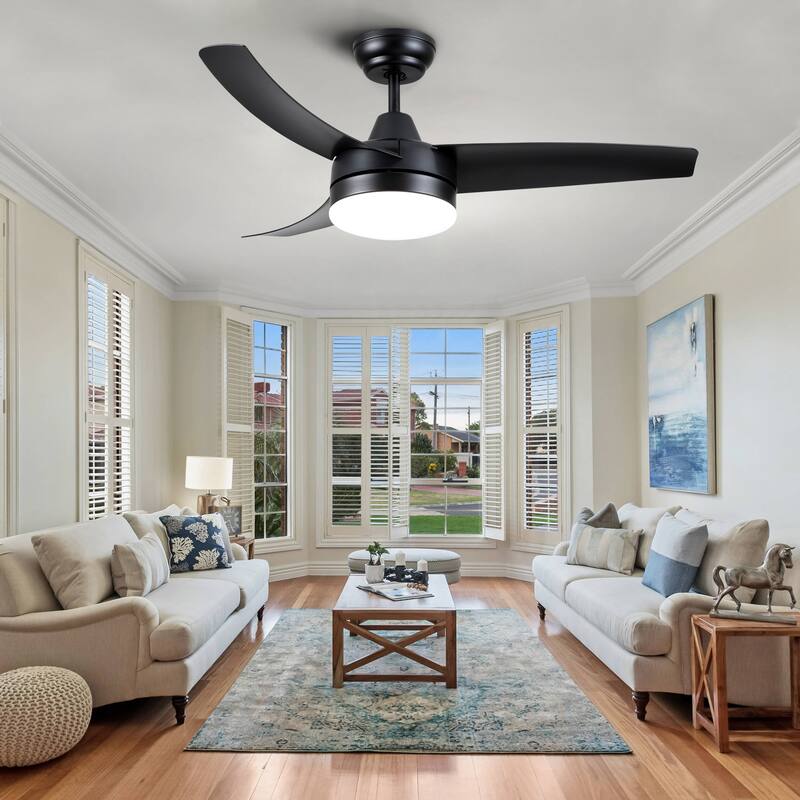 Modern 42in. Integrated LED Ceiling Fan Lighting with 3 Blades - 42 INCHES