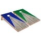 preview thumbnail 1 of 4, Solid Wood Cornhole Boards - Royal and Kelly Triangle Design Premium 2x4 (24" x 48") - Include ALL Accessories