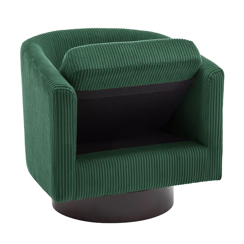 Modern Round Swivel Accent Chair Set of 2 Barrel Chair for Living Room