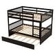 preview thumbnail 12 of 10, Full Over Full Bunk Bed with Trundle, Assemblable and detachable, Full Size Bunk Bed with Ladder and Safety Rails