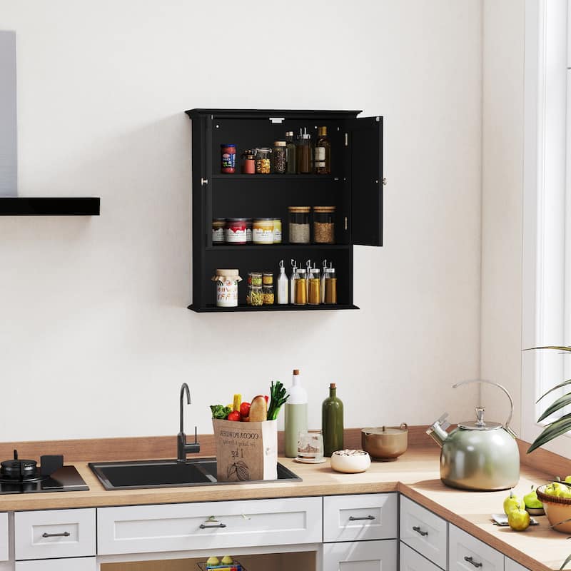 Costway Wall Mount Bathroom Cabinet Storage Organizer Medicine Cabinet