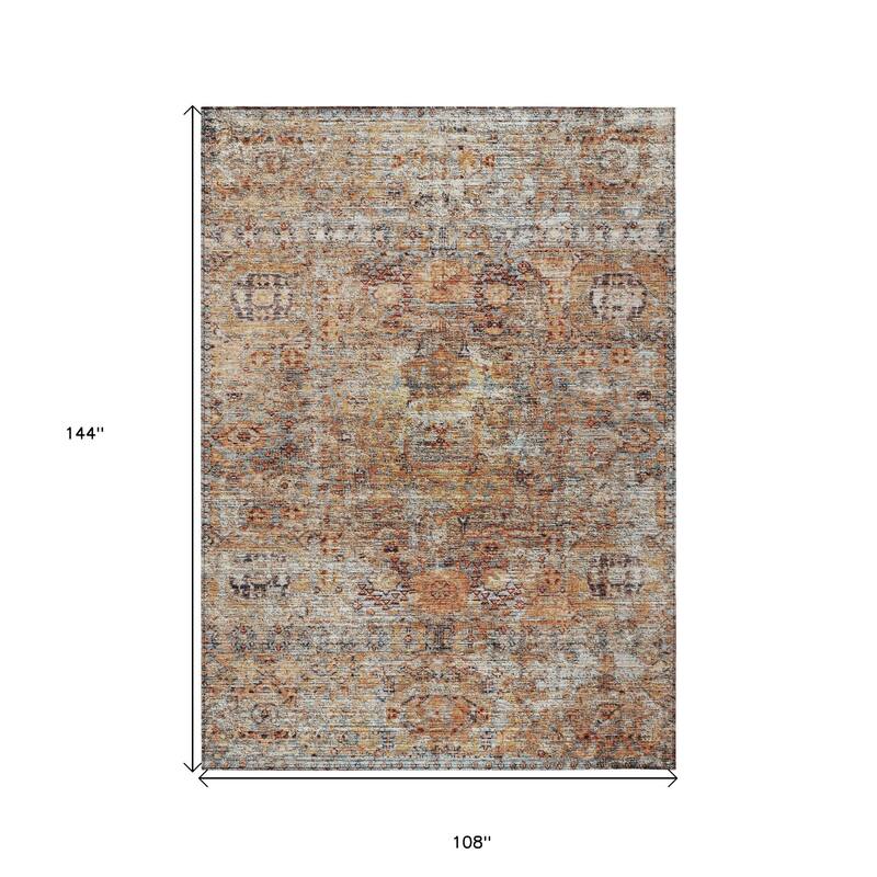 HomeRoots Floral Traditional Rectangle Outdoor Rug