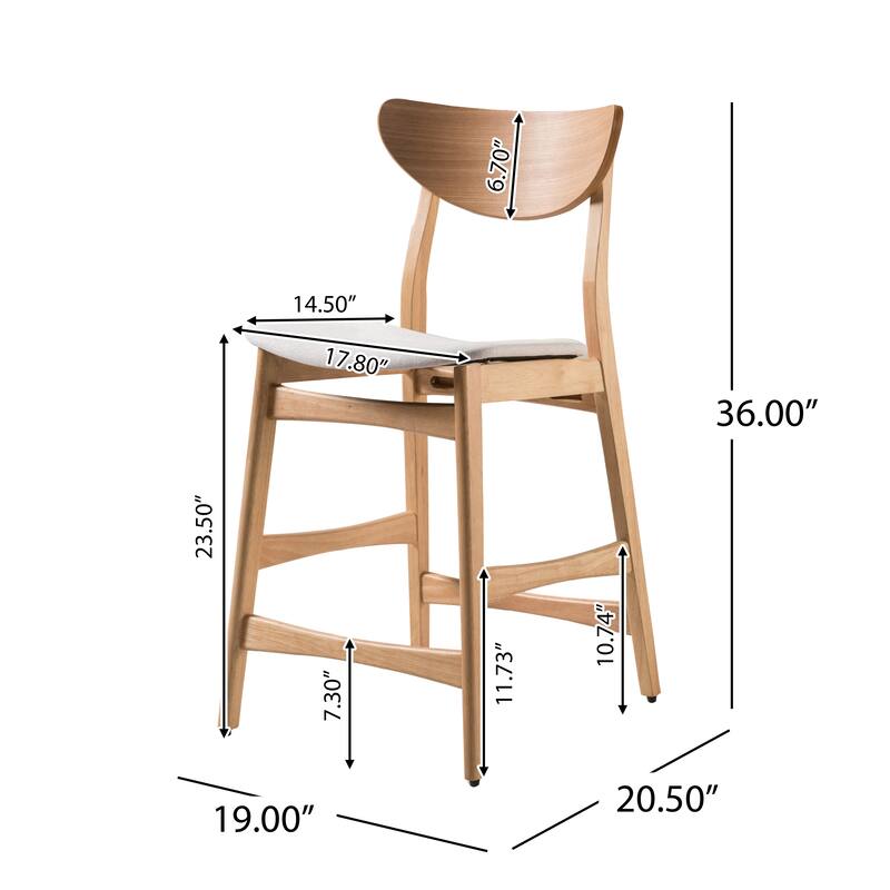 Carson Carrington Lund Wood 24-inch Counter Stool (Set of 2) by Christopher Knight Home