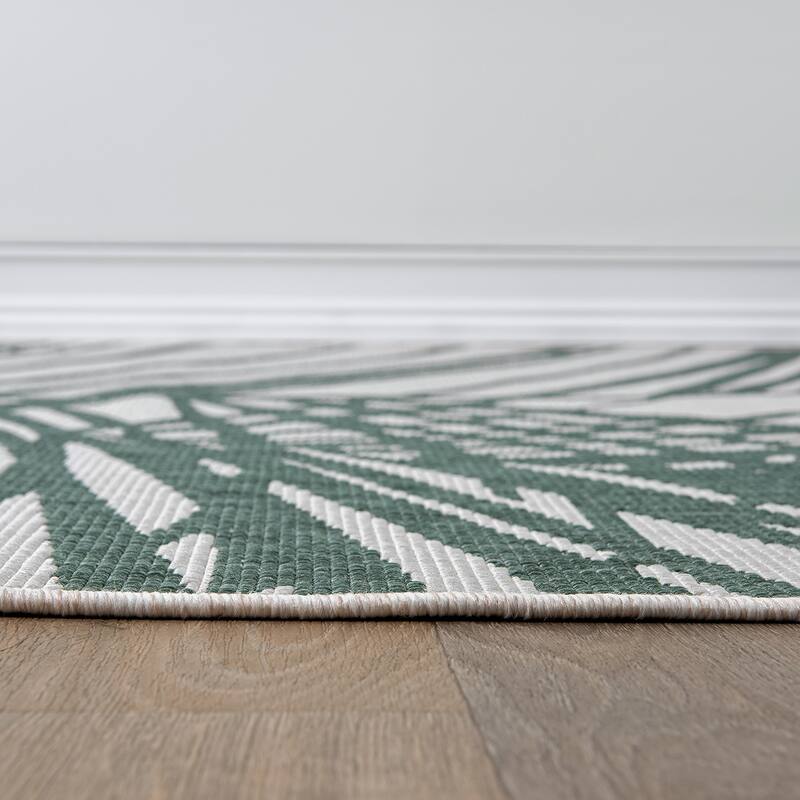 World Rug Gallery Nature Inspired Tropical Indoor/Outdoor Area Rug