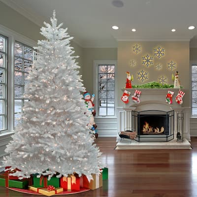 National Tree Company 9 ft. Dunhill White Fir Tree with Clear Lights - 9 Foot
