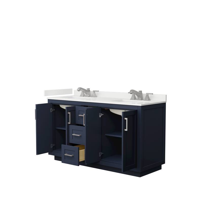 Miranda 60-inch Double Vanity, Quartz Top