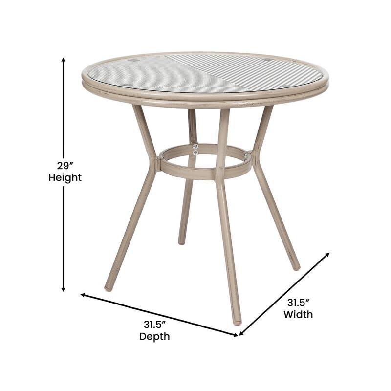 Bistro Table & 4-Chair Set with Metal Frames