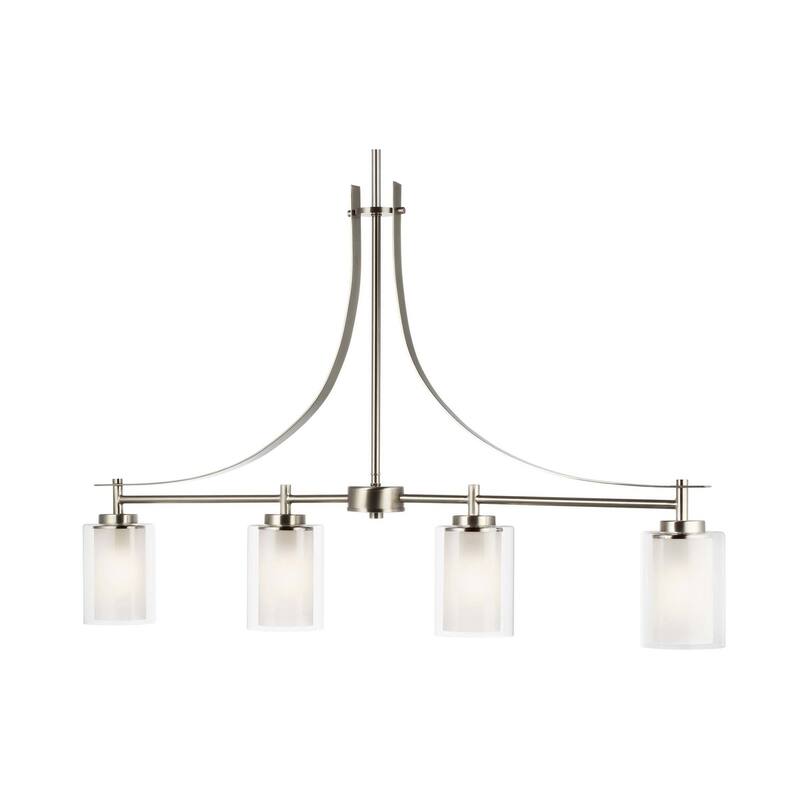 Bellevue Wyanet 4 Light 40" Wide Linear Chandelier - Brushed Nickel