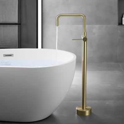 Freestanding Tub Faucets, Shower Mixer Taps, Floor Mounted Tub Filler With Handheld Shower