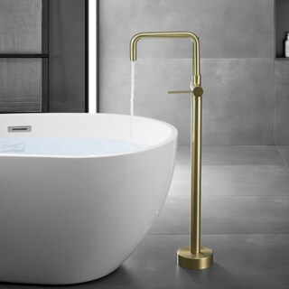 Freestanding Tub Faucets, Shower Mixer Taps, Floor Mounted Tub Filler With Handheld Shower