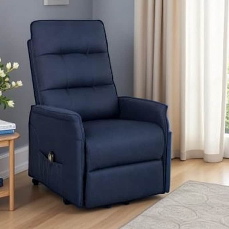Electric Lift Assist Recliner Chair with Stepless 140° Recline, Linen-Look Fabric & Remote Control