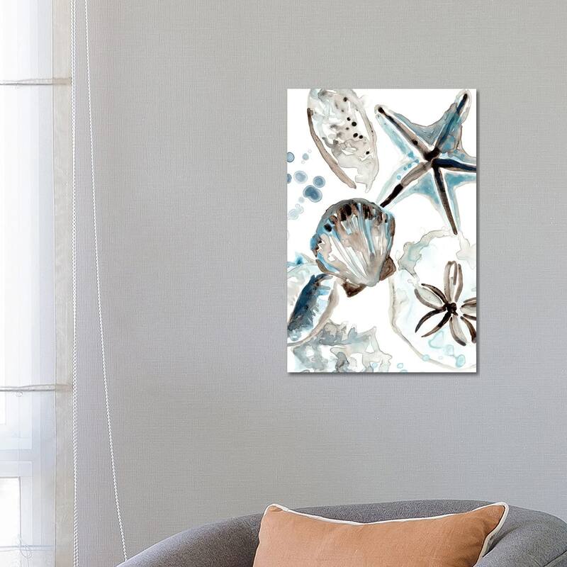iCanvas "Cerulean Seashells I" by June Erica Vess Canvas Print - 26x18x1.5