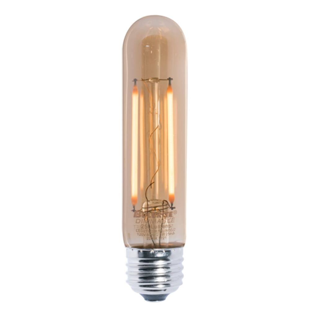 Bulbrite Pack of (2) Dimmable Antique Filament T9 Medium (E26) LED Bulb