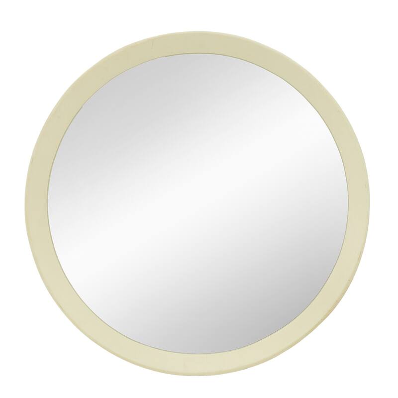 1.5" Transitional Decor Style Mango Wood Wall Mirror Wall Decor