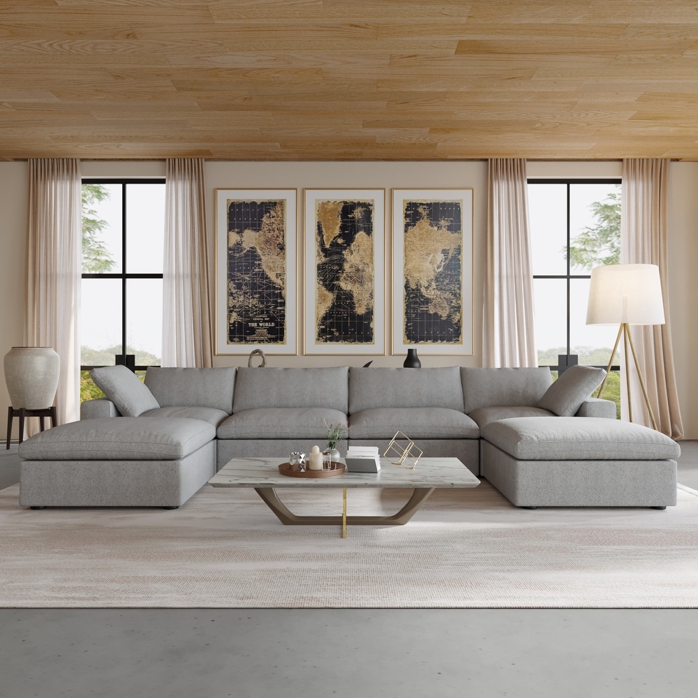Grey Linen Sectional Sofas Bed Bath Beyond