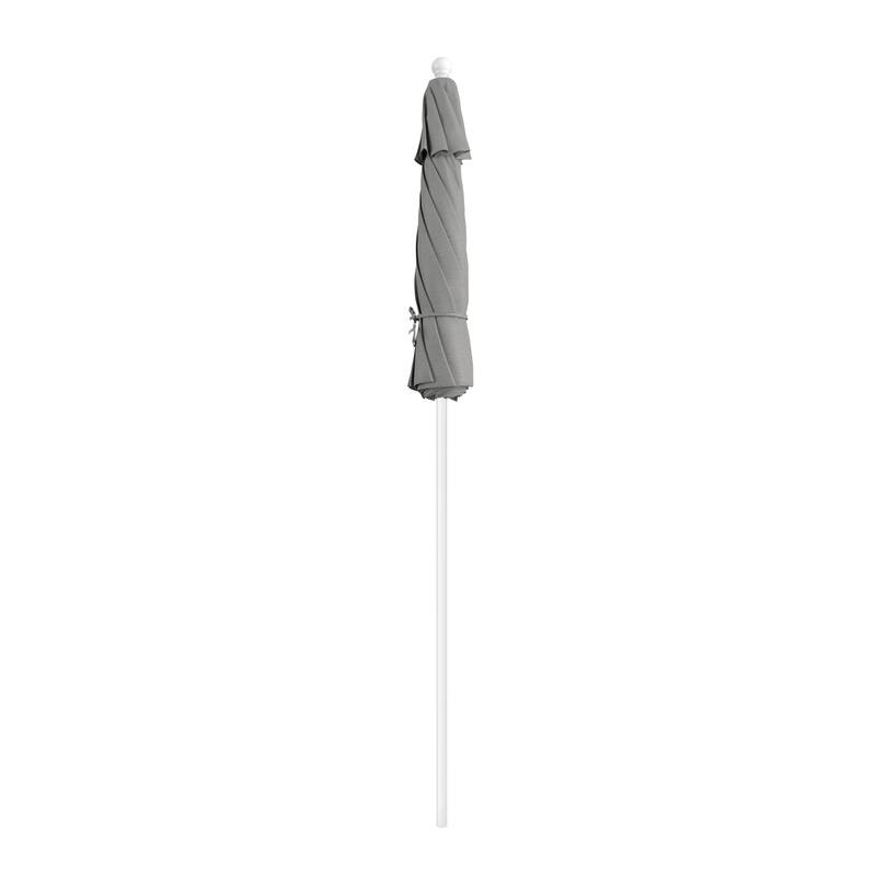 California Umbrella 75' Venture Series Patio Umbrella, White Aluminum Pole Fiberglass Ribs Push Lift Sunbrella