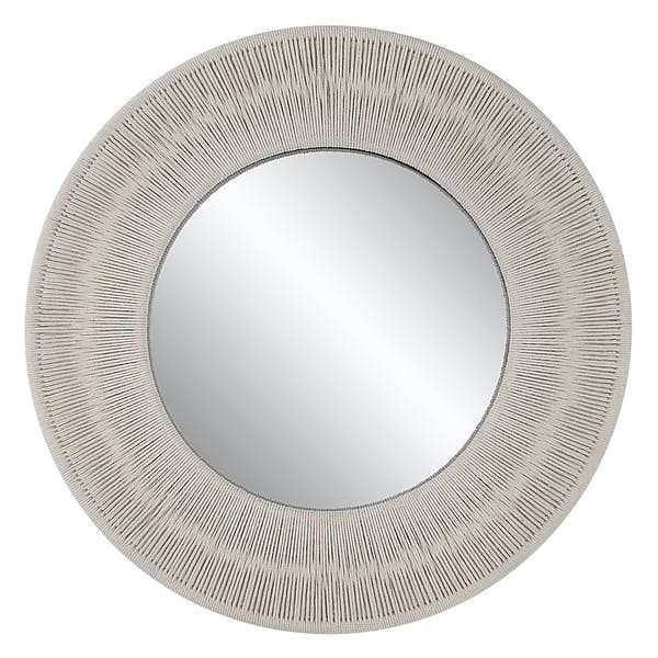 slide 2 of 7, Uttermost Sailor's Knot White Small Round Mirror - 33"W x 33"H x 2.375"D