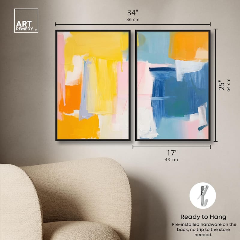 Skyward Radiance I Canvas Set of 2 by Art Remedy