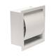 White Matte Stainless Steel Recessed Toilet Paper Holder with Cover