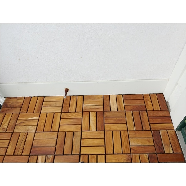 Top Product Reviews For Bare Decor Ez Floor Solid Teak Wood Interlocking Flooring Tiles 10206794 Overstock