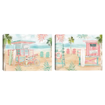 Surfs Up I - II by Dina June Canvas Art Prints