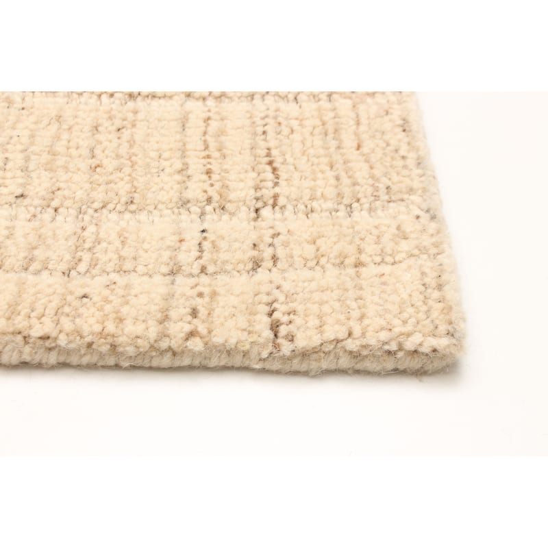 ECARPETGALLERY Hand Tufted Timeless Beige Wool Rug - 5'1 x 7'9