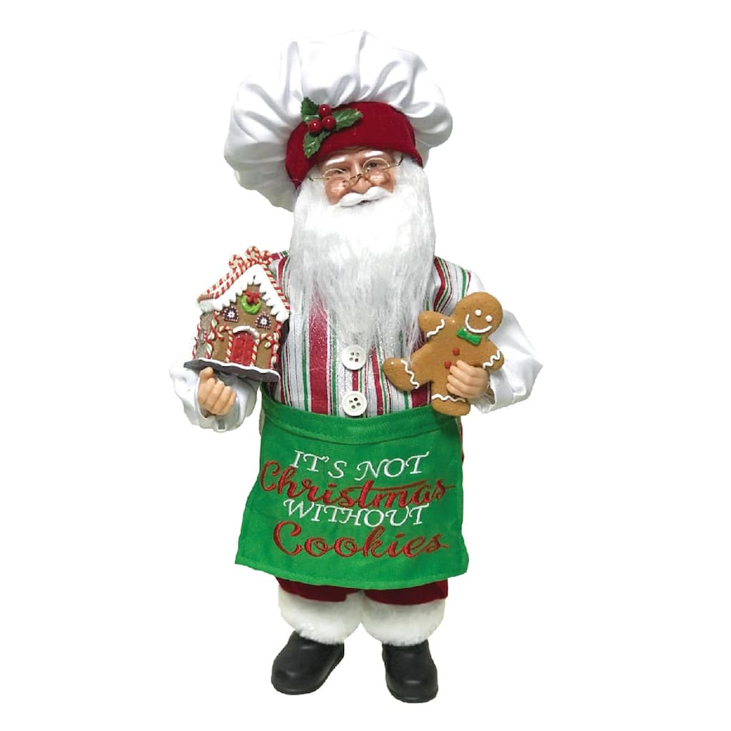 16" Baker Santa Claus "It's Not Christmas without Cookies" Figurine
