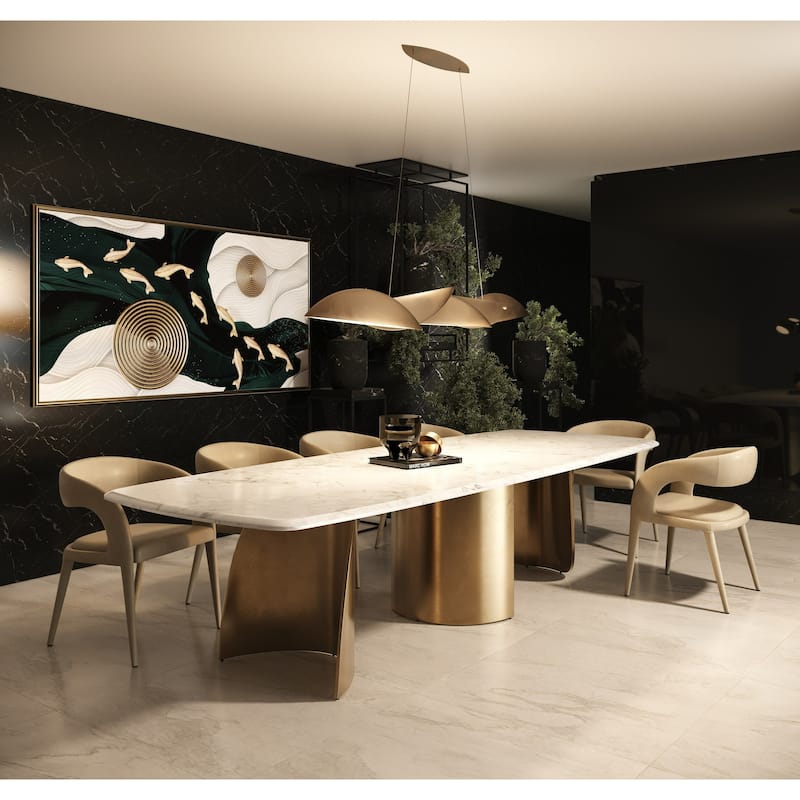 Modrest Faerron Modern Tan Leatherette Dining Chair