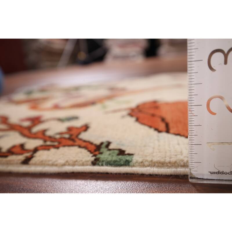 Animals Design Ziegler Oriental Accent Rug Hand-Knotted Wool Carpet - 2'0" x 2'10"