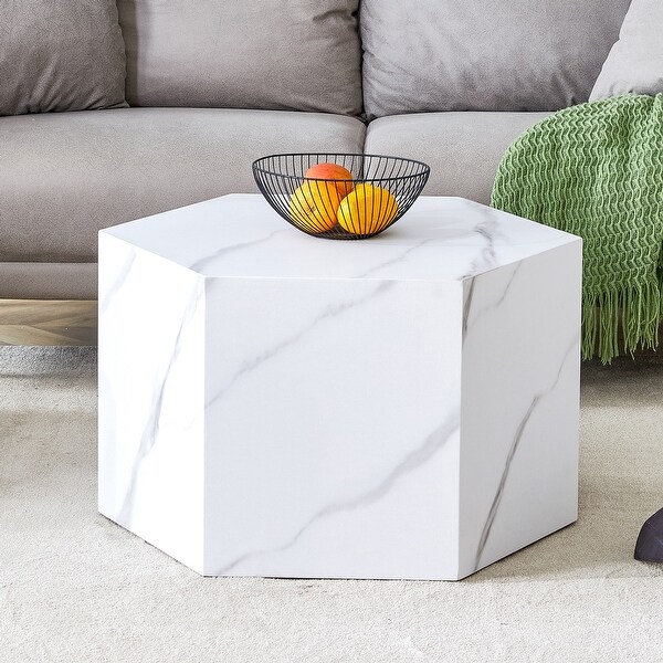White Coffee Table Hexagon Center Table Display Table End Table Bed Bath Beyond 41706493