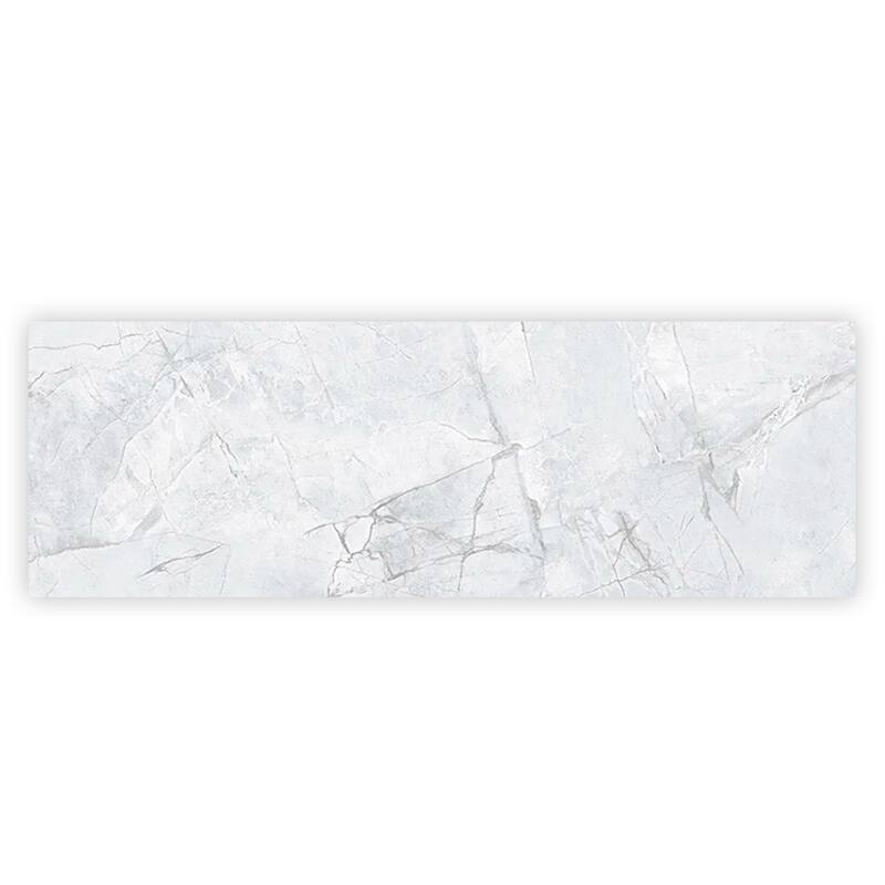 Apollo tile 16" x 48" Strata Matte Light Grey White Ceramic Tile (15.5 sq ft/case) - 3 Pack
