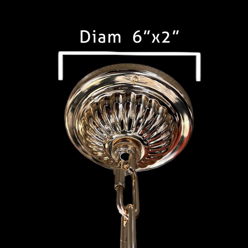 Crystal Chandelier 26 in Wide 11 Lights Pendant Light Gold and Chrome