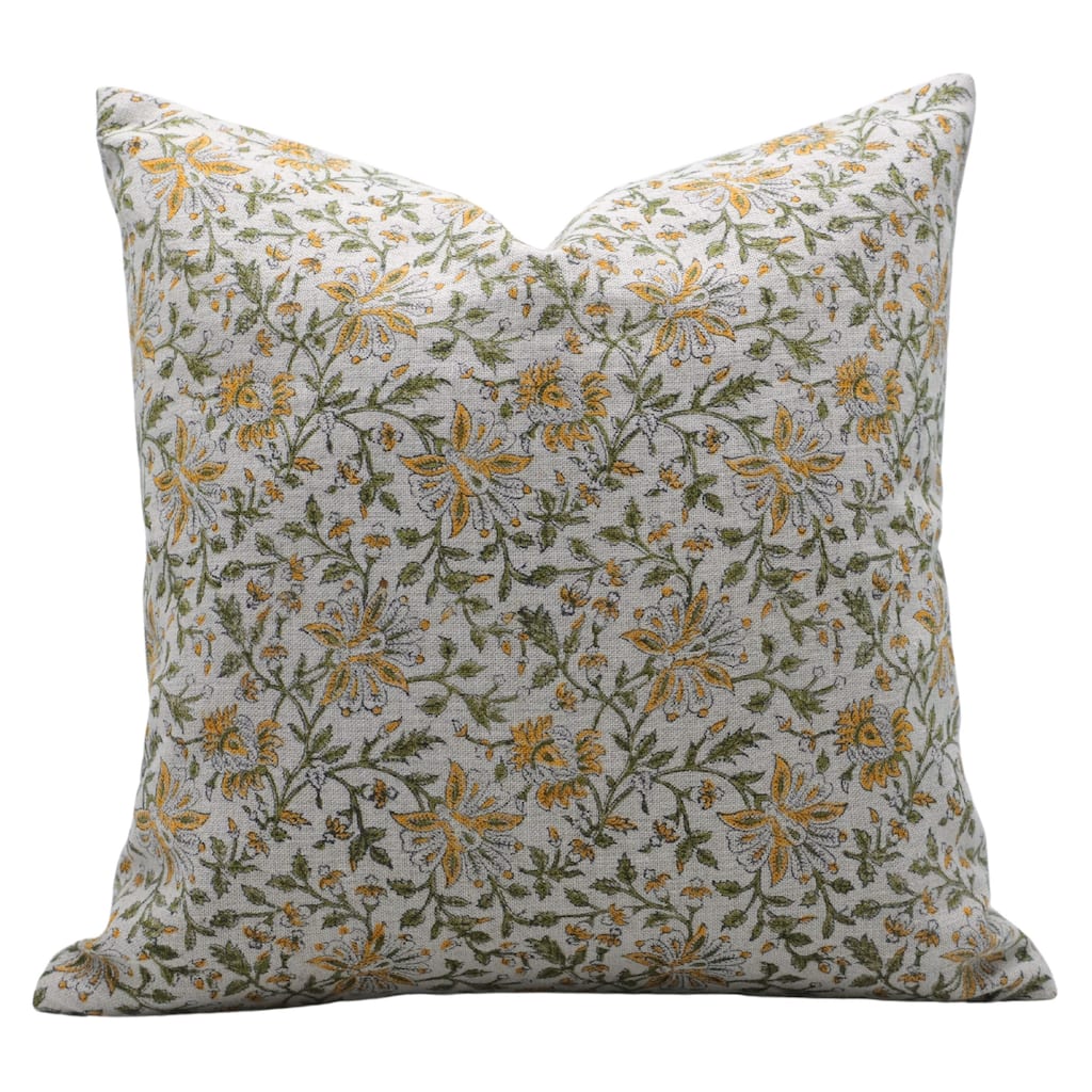 Fabdivine Linen Decorative Block print pillow Cover