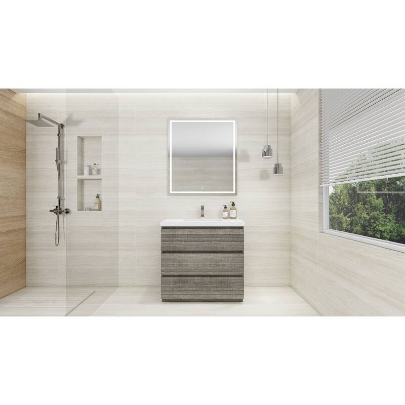 Aron 36'' Freestanding Vanity with Reinforced Acrylic Sink