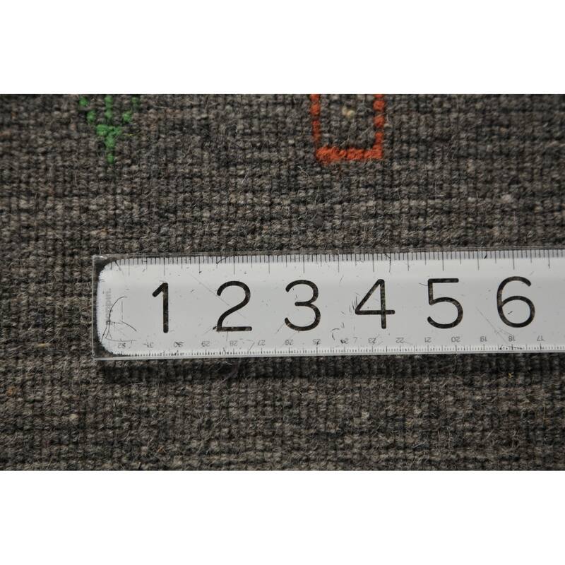 Gabbeh Oriental Area Rug Hand-Knotted Wool Carpet - 8'4"x 9'10"