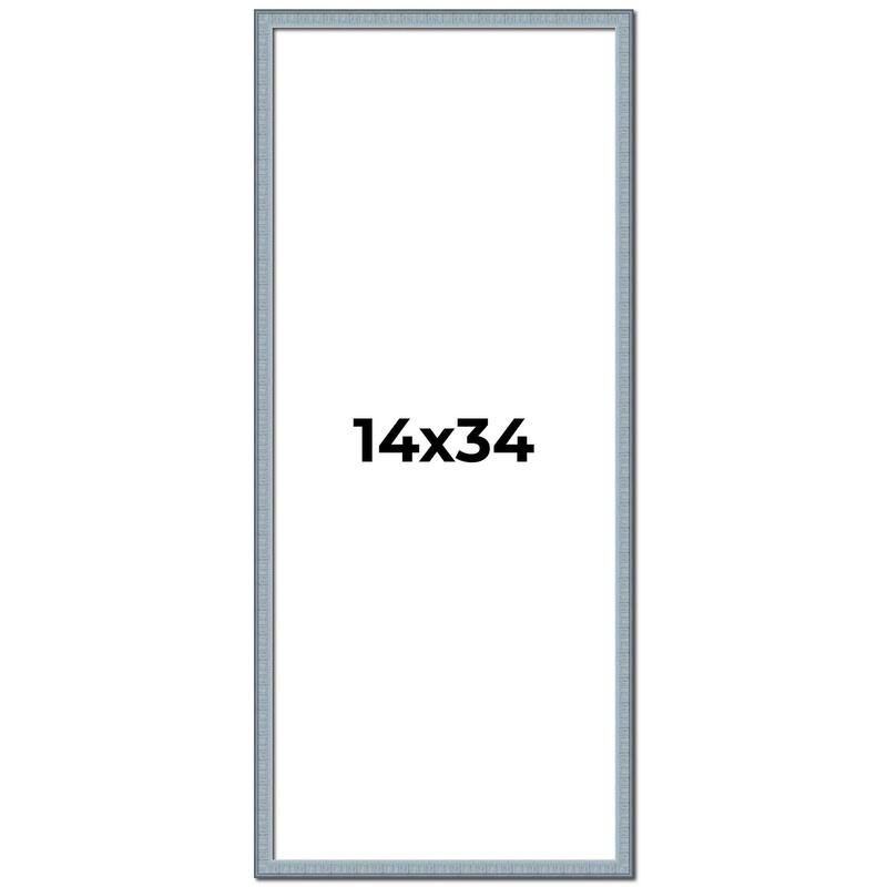 14x34 Frame Rustic Sky Blue Solid Wood Picture Frame | 0.75 Inch