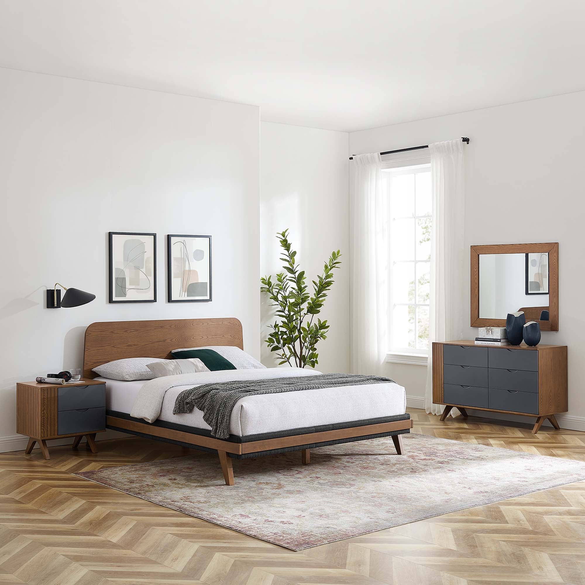 4 Piece Mid Century Modern Bedroom Sets Bed Bath Beyond