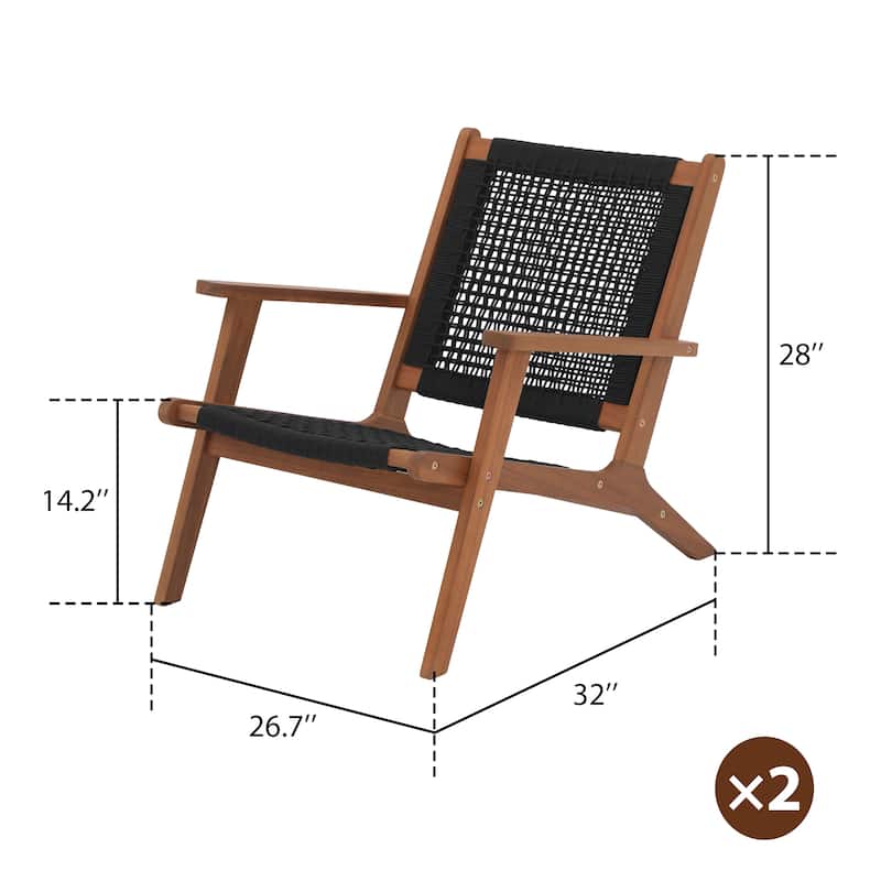 Outdoor 2 pieces Acacia Wood Chair