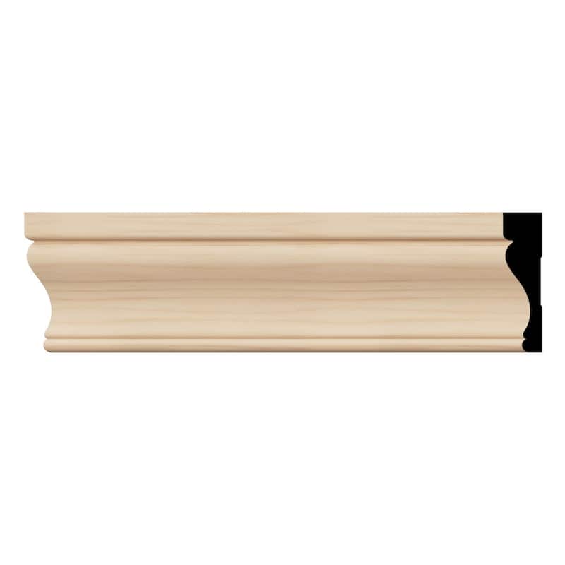 WM350 11/16-in D x 3-1/2-in W x 96-in L Americraft Solid Hardwood Stain Grade Flagler Casing Moulding - Alder