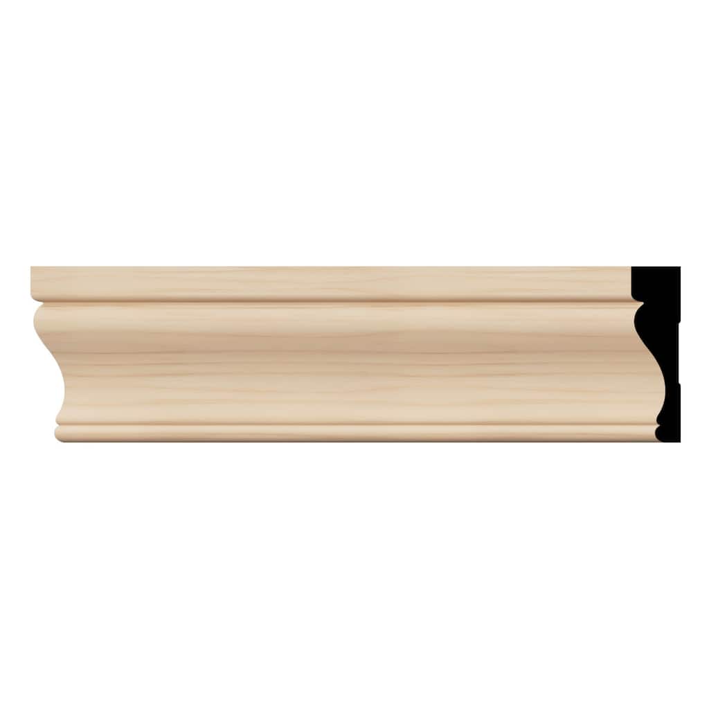 WM350 11/16-in D x 3-1/2-in W x 96-in L Americraft Solid Hardwood Stain Grade Flagler Casing Moulding