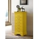 preview thumbnail 16 of 55, Louis Phillipe Wood 7-drawer Lingerie Chest Yellow