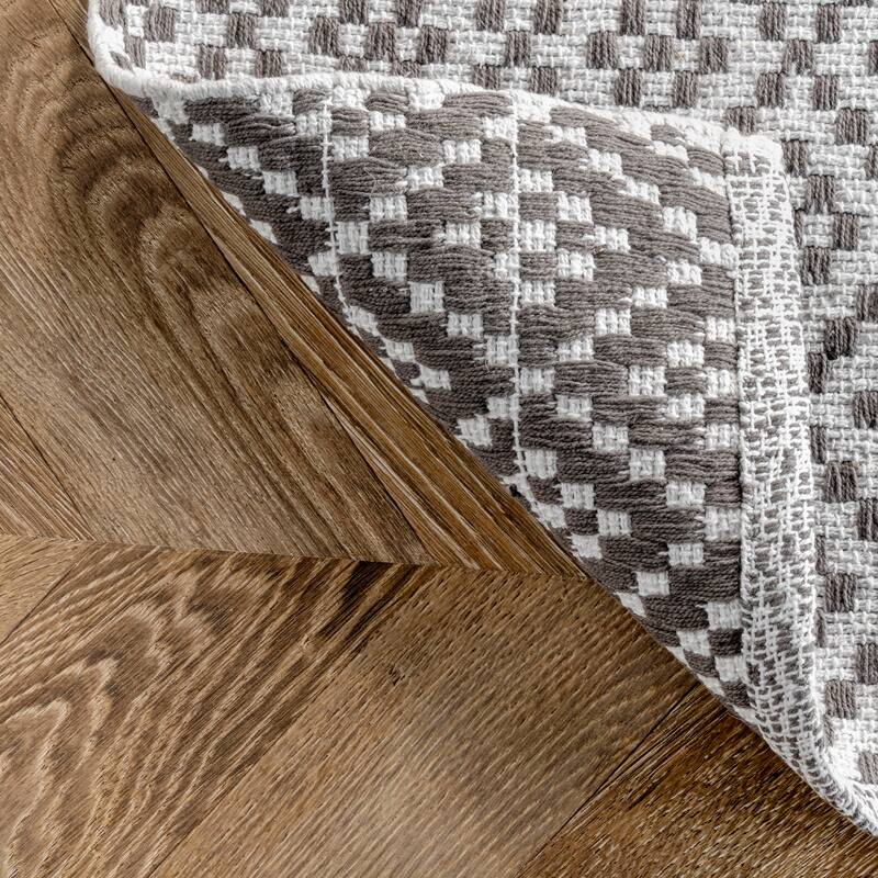 Nuloom Handmade Flatweave Geometric Cotton Area Rug