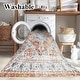 preview thumbnail 46 of 65, Washable Vintage Floral Area Rug Non-Slip Thin Rug for Living Room, Bedroom, Kitchen and Bath Machine Washable Indoor Pet Rugs