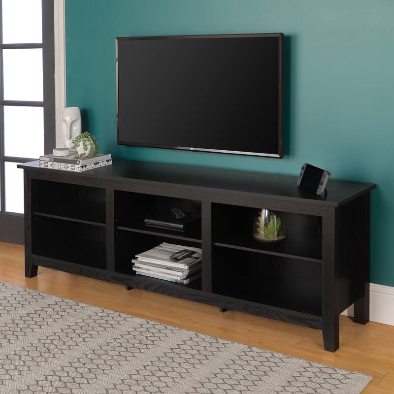 Modern 3-Shelf Open Storage TV Stand Suitable for Different Corners
