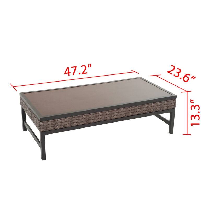 Patio Festival Outdoor Right-Angle Collection Coffee Table