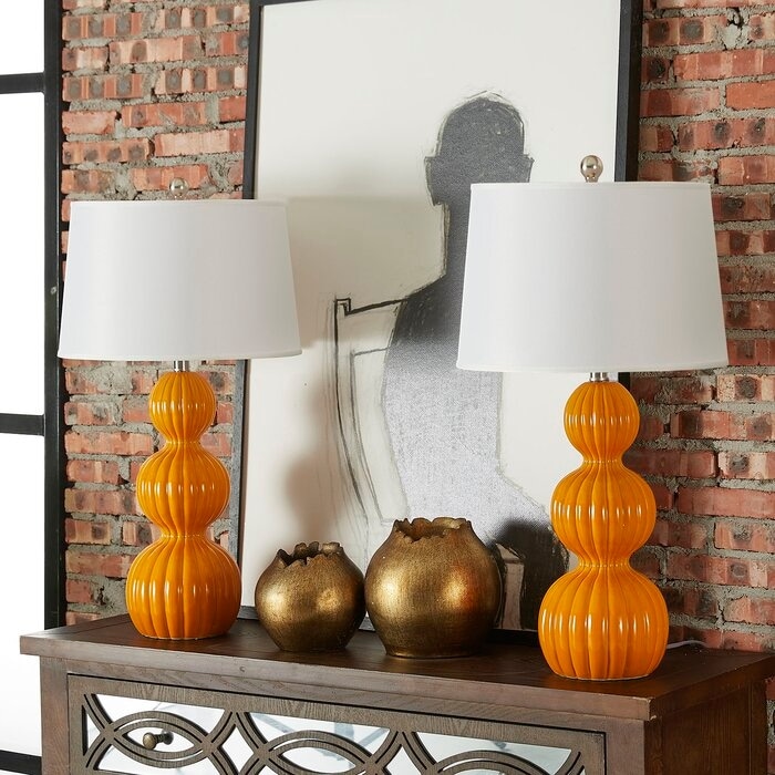 28" Ceramic Table Lamp Set (Set of 2) - Picture 8 of 15