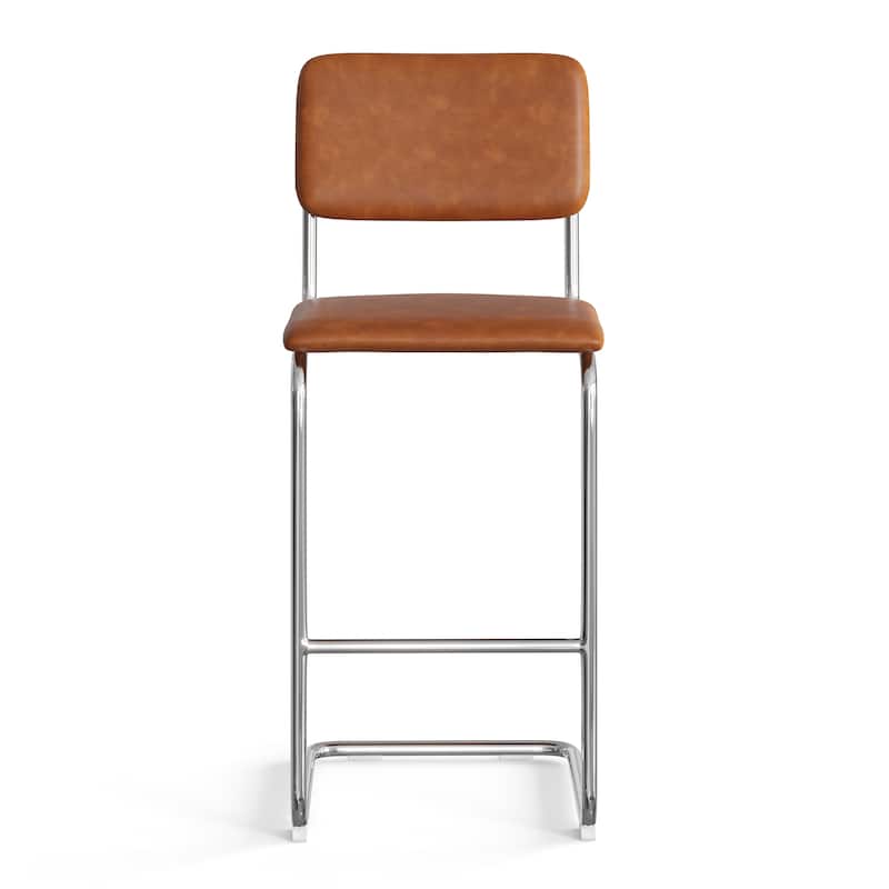 Hayward Vegan Leather Bar Height Stool (Set of 2)