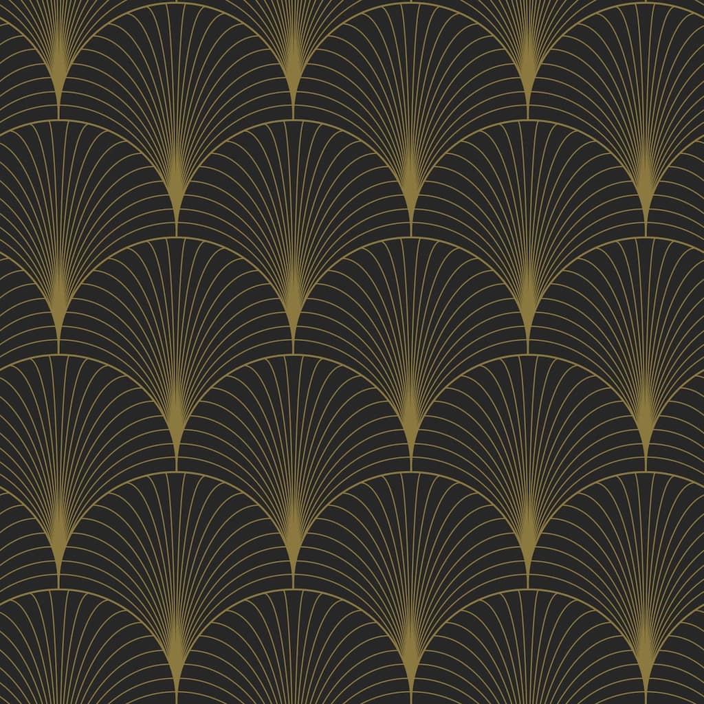 ESTA Home Lempicka Black Art Deco Motif Wallpaper