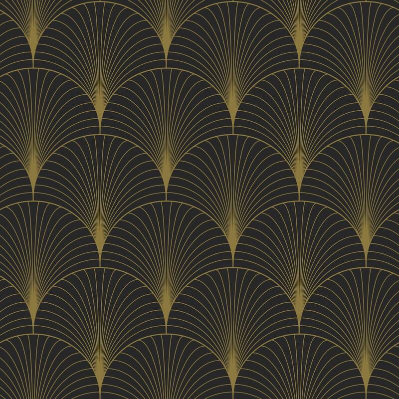 ESTA Home Lempicka Black Art Deco Motif Wallpaper
